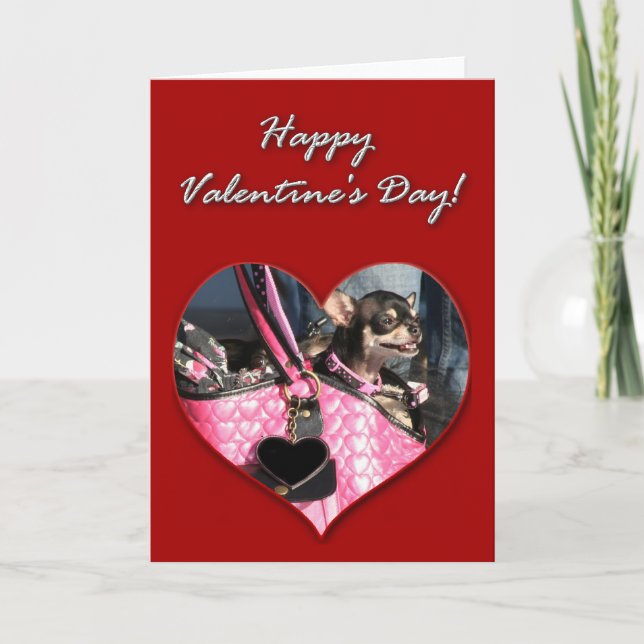 Chihuahuavalentines daykort helgkort (Framsida)