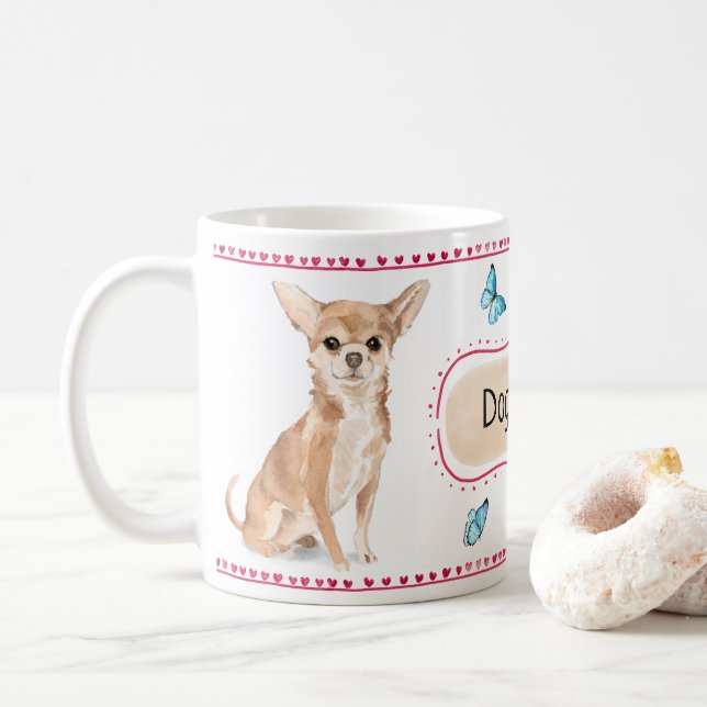 Chihuahuavattenfärgmugg Kaffemugg (Med munk)