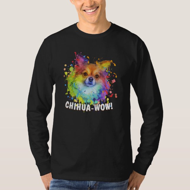 Chihuawow Animal Pun Chihuahua Animal Meme Chiwawa T Shirt (Framsida)