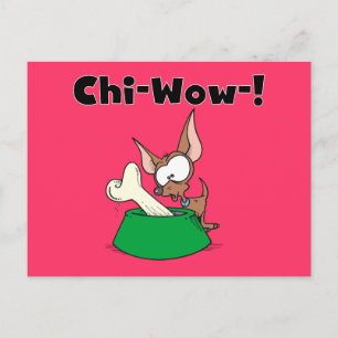 Chihuhua Chi-Wow T-tröja och gåvor Vykort