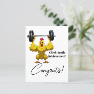 Chik-Tastic Studenten Card, Funny Tupp Meme Vykort