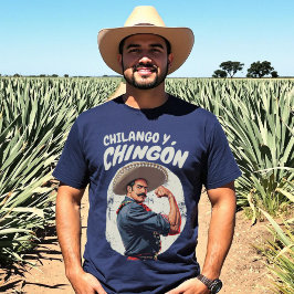 Chilango y Chingón Mexiicano Spain Retro T Shirt