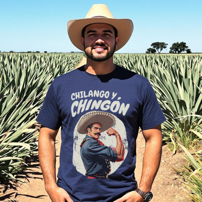 Chilango y Chingón Mexiicano Spain Retro T Shirt (Chilango y Chingón Mexicano Spanish Retro T-Shirt.)