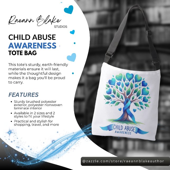 Child Abuse Awareness Tote Bag Axelväska (Skapare uppladdad)