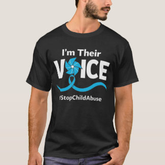 Child Abuse Prevention Awareness Pinwheel Blue  T Shirt