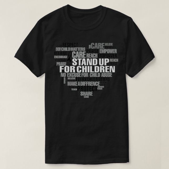 Child Abuse Prevention Stop Child Abuse Break the  T Shirt (Design framsida)