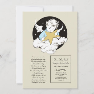 Child Angel Blue Firande i Life Meddelande