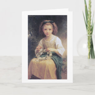 Child Braiding a Krona, Bouguereau Kort