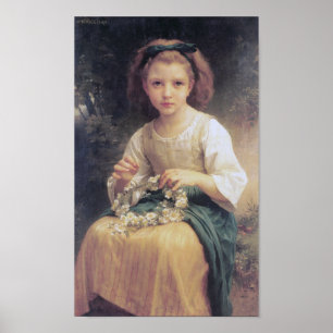 Child Braiding a Krona, Bouguereau Poster