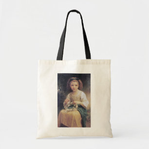 Child Braiding a Krona, Bouguereau Tygkasse