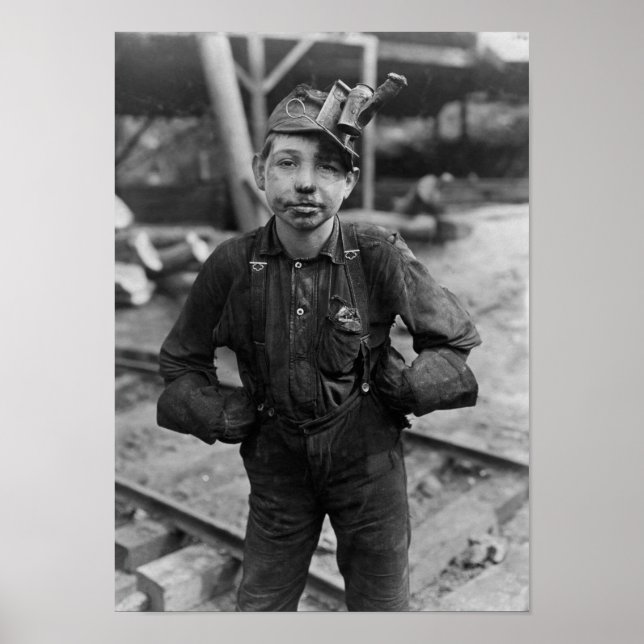 Child Coal Miner - Väster Virginia - 1908 Poster (Framsidan)