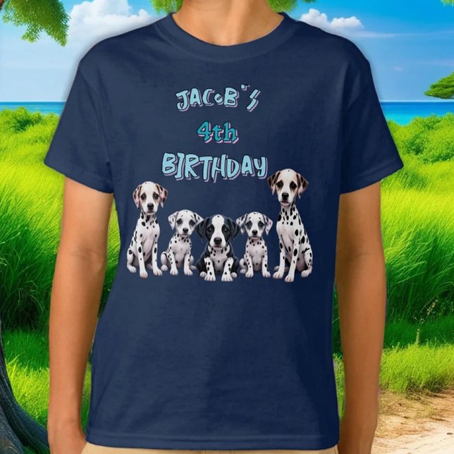 Child Dalmatian Hund Födelsedagsfest T Shirt (Skapare uppladdad)