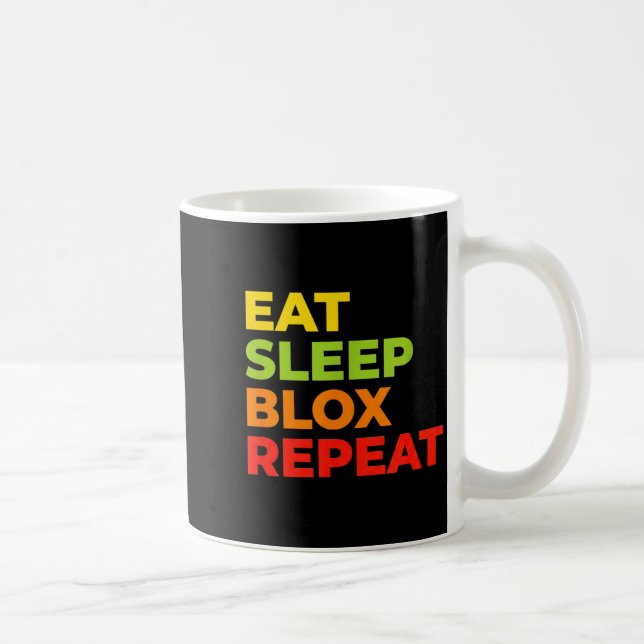 Child Eat Sleep Blox Repeat - Kids Gaming Slogan F Kaffemugg (Höger)