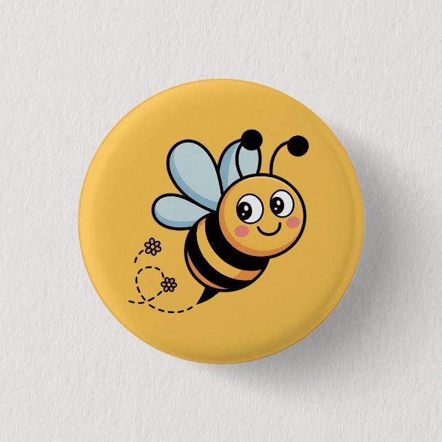 Child-Friendly Bee Mascot with Dotted Trail Knapp (Framsida)