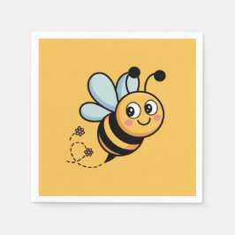 Child-Friendly Bee Mascot with Dotted Trail Pappersservett
