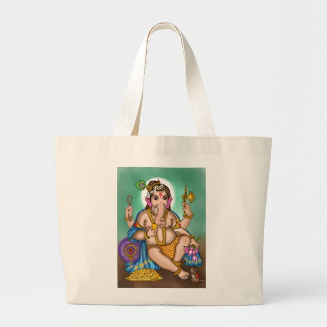 Child Ganesha Totebag Jumbo Tygkasse (Framsidan)