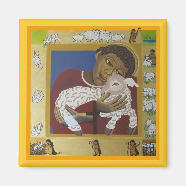 Child Jesus Bra Shepherd Magnet (Framsidan)
