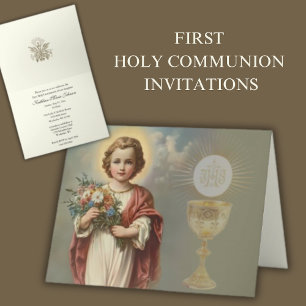 Child Jesus Eucharist First Heliga Communidad Inbjudan