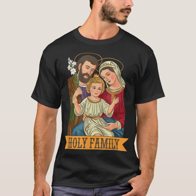 Child Jesus Virgin Mary och St Joseph T Shirt (Framsida)
