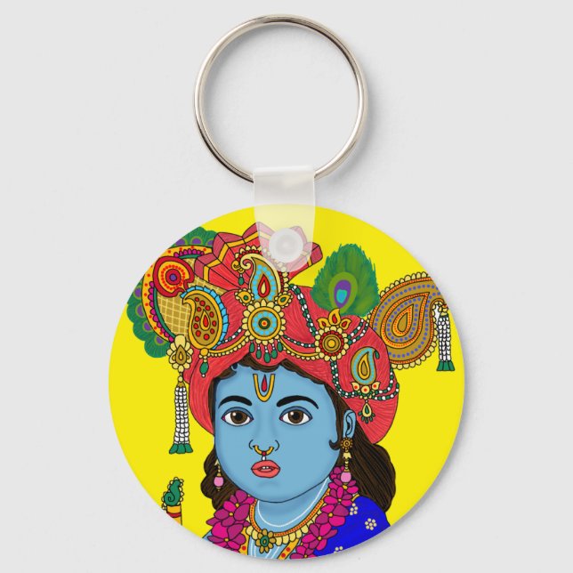 Child Krishna Keychain Nyckelring (Framsida)