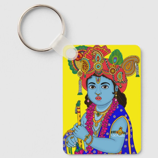 Child Krishna Keychain Nyckelring (Framsida)