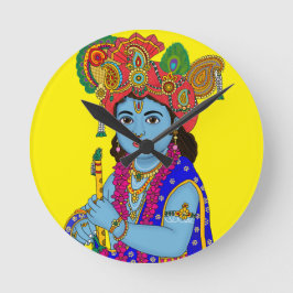 Child Krishna Wall Clock Rund Klocka