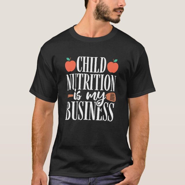 Child Nutrition School Lunch Dam Cafeteria Worker T Shirt (Framsida)