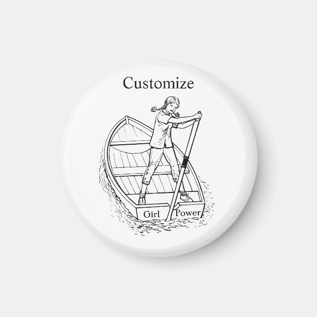 Child Power Sculling Boat Thunder_Cove Magnet (Framsidan)