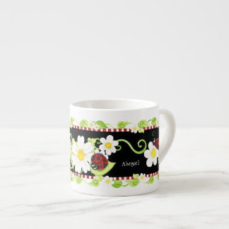 Child Storleka Tekopp för Tea Party, Ladybug-blomm Espressomugg