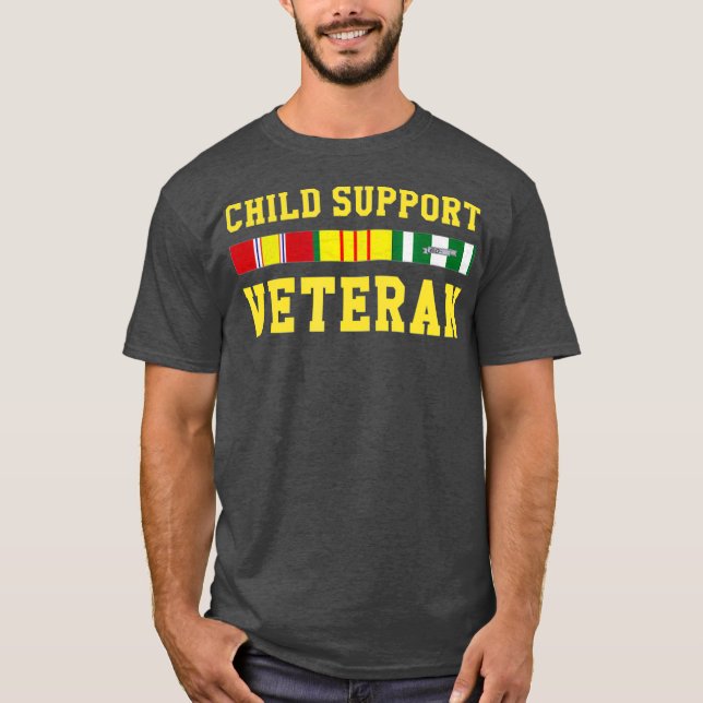Child Support Veteran T Shirt (Framsida)