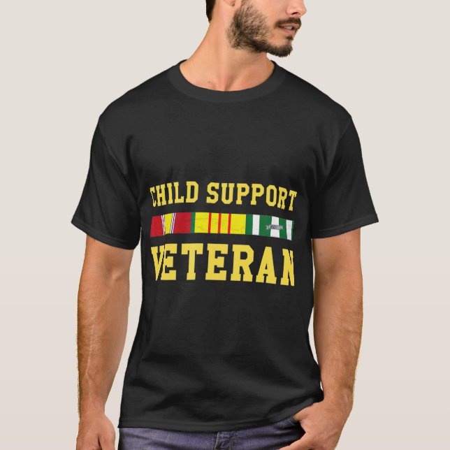 Child Support Veteran T Shirt (Framsida)