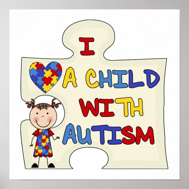 Child WIth Autism Brunette Girl 2 Poster (Framsidan)