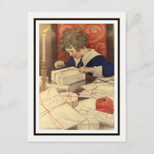 Child Wrapping Presenter av Jessie Willcox Smith Vykort