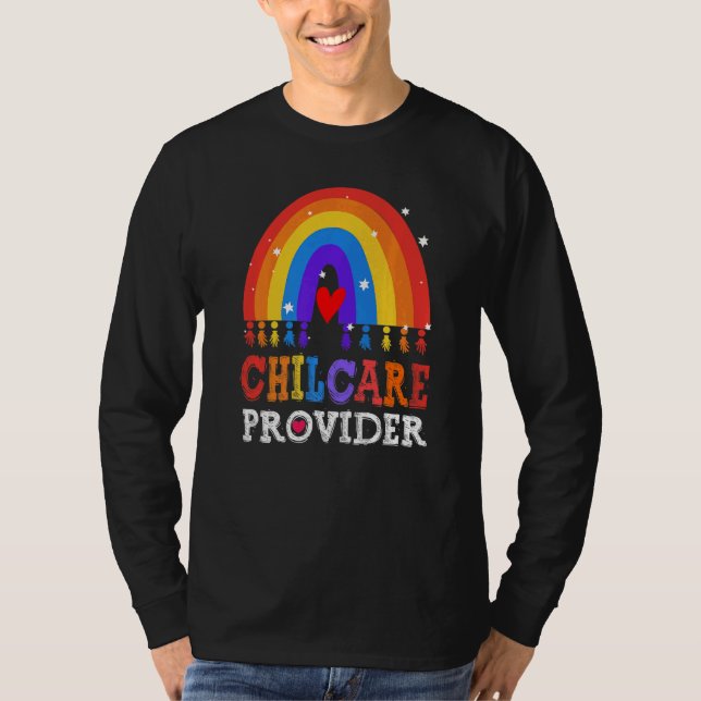 Childcare Provider Director Daycare Crew School Te T Shirt (Framsida)