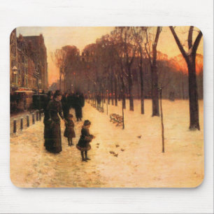 Childe Hassam - Boston i daglig skymning Musmatta