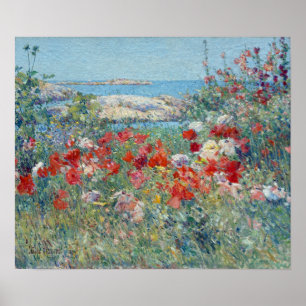 Childe Hassam Celia Thaxter trädgårds- Isles av Poster