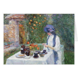 Childe Hassam - den Terre-Cuits Teauppsättningen Hälsningskort