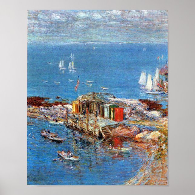 Childe Hassam - eftermiddag i augusti, Appledore Poster (Framsidan)