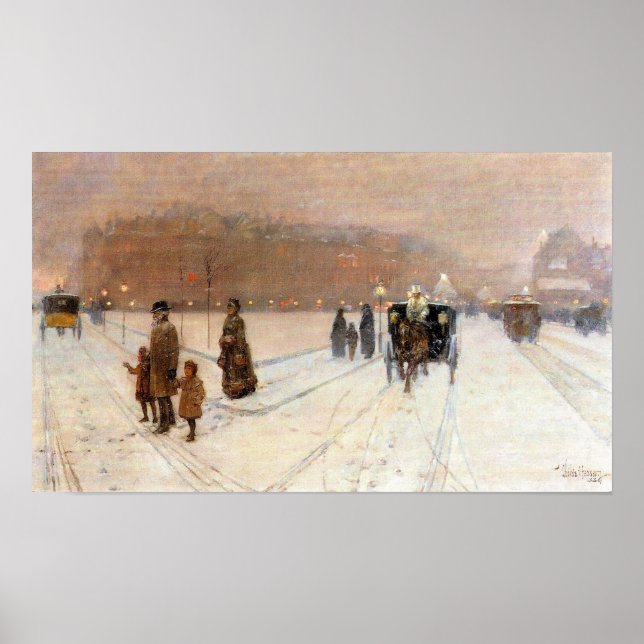 Childe Hassam - En stadsaga Poster (Framsidan)