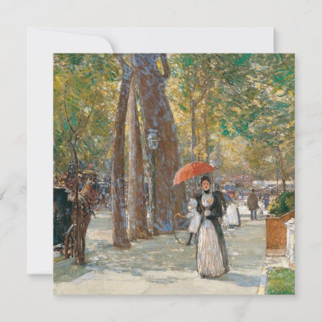 Childe Hassam - Femte Avenue på Washington Square Julkort (Framsida)