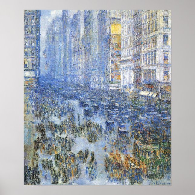 Childe Hassam - Femte Avenue Poster (Framsidan)