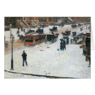 Childe Hassam - femte aveny i vinter Hälsningskort
