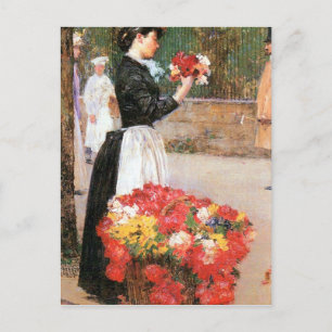 Childe Hassam - Flower Girl Vykort