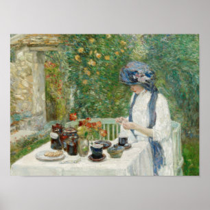 Childe Hassam - Fransk Tea Garden Poster