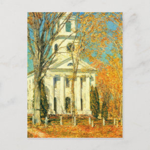 Childe Hassam - Gamla Lyme Connecticut-kyrkan Vykort