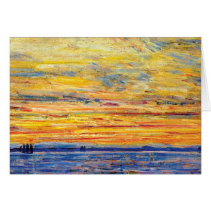 Childe Hassam - Kväll Hälsningskort