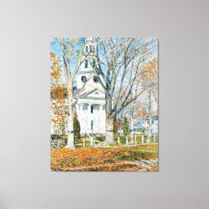 Childe Hassam, kyrkan vid Gamla Lyme, Canvastryck