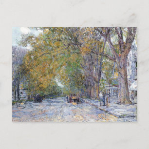 Childe Hassam - Main Street Öster Hampton Vykort