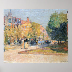 Childe Hassam - Malborough Street, Boston Poster