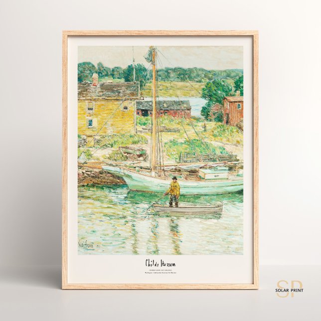Childe Hassam Oyster Sloop, Cos Cob Art Print Poster (Skapare uppladdad)